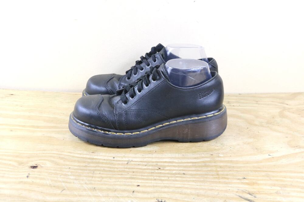Doc Martens Womens 9 Black Leather Oxfords 8651 Mens 7 Vintage Shoes England